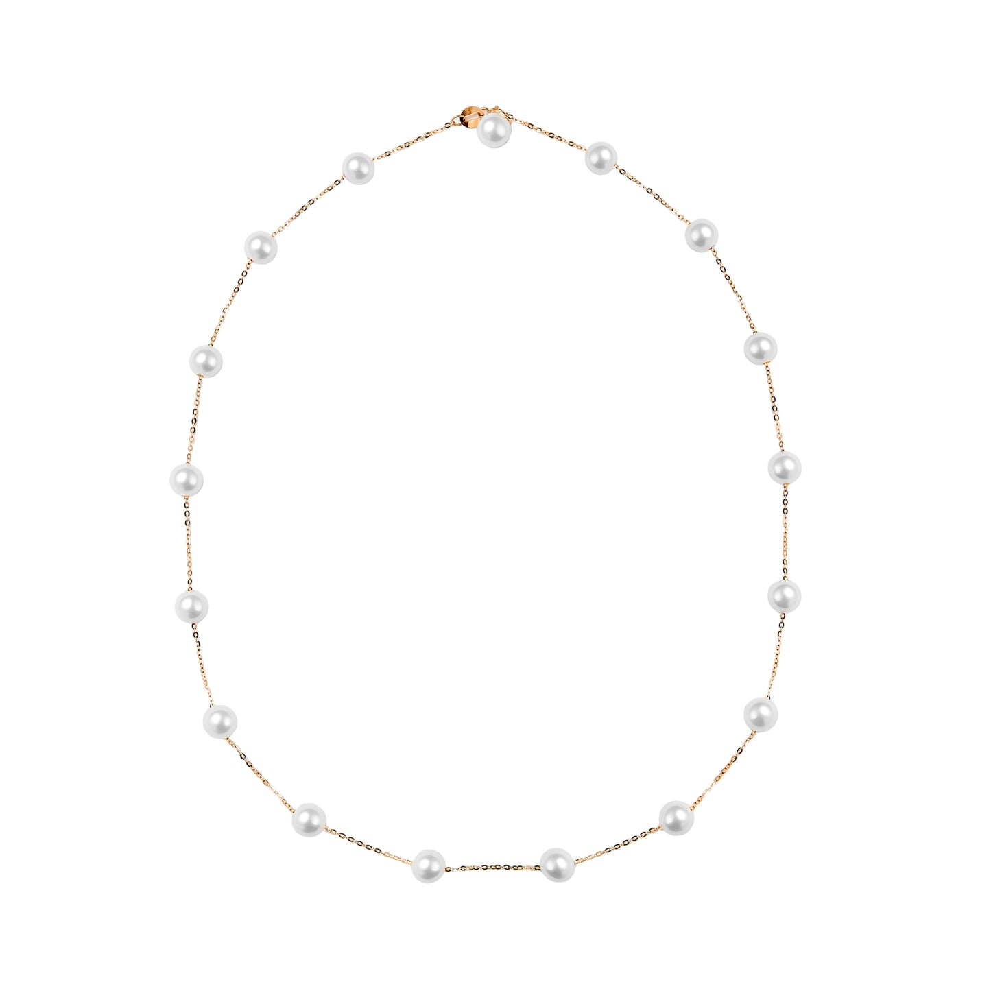 Caressa Natural Freshwater Pearl 18K Gold Star Necklace
