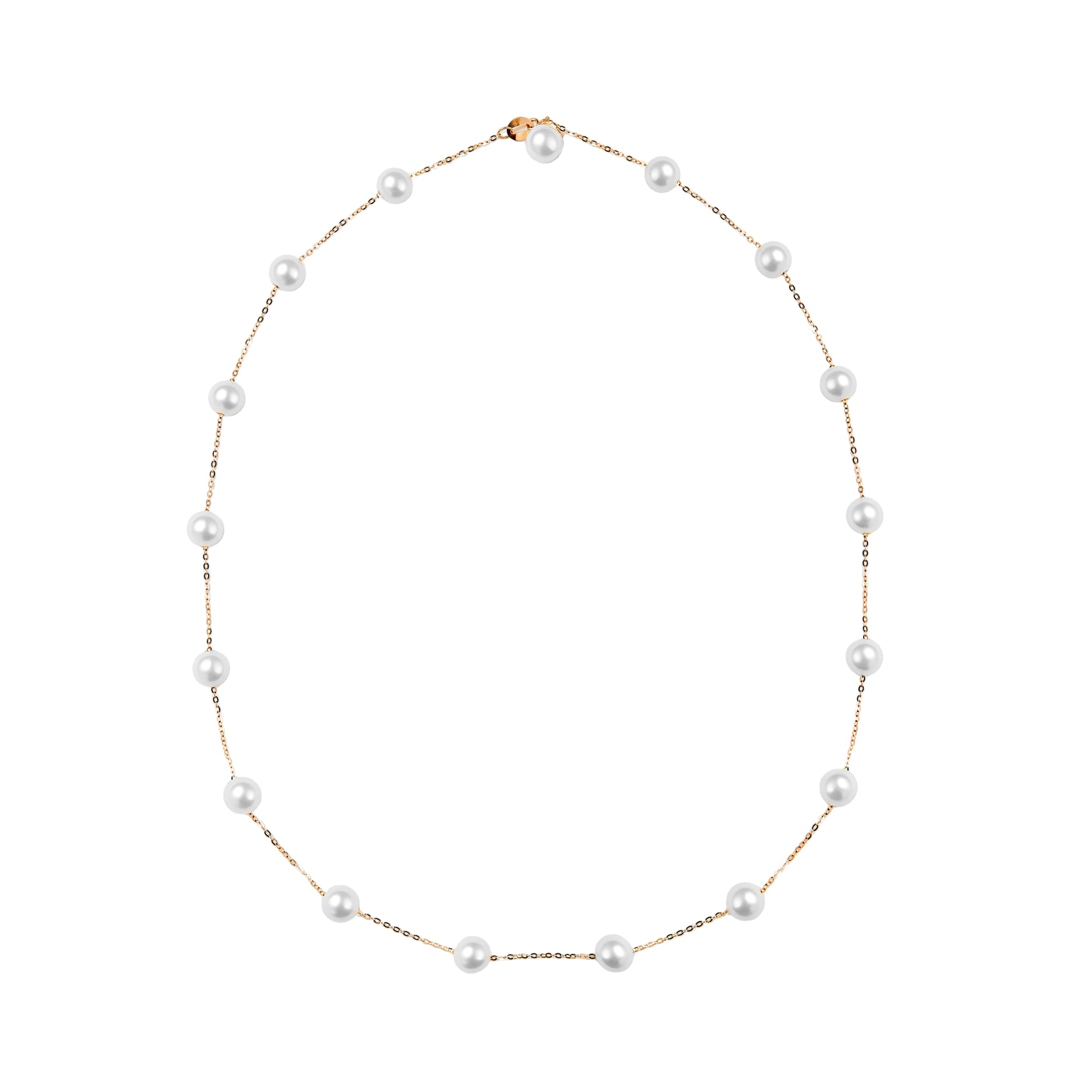 Caressa Natural Freshwater Pearl 18K Gold Star Necklace