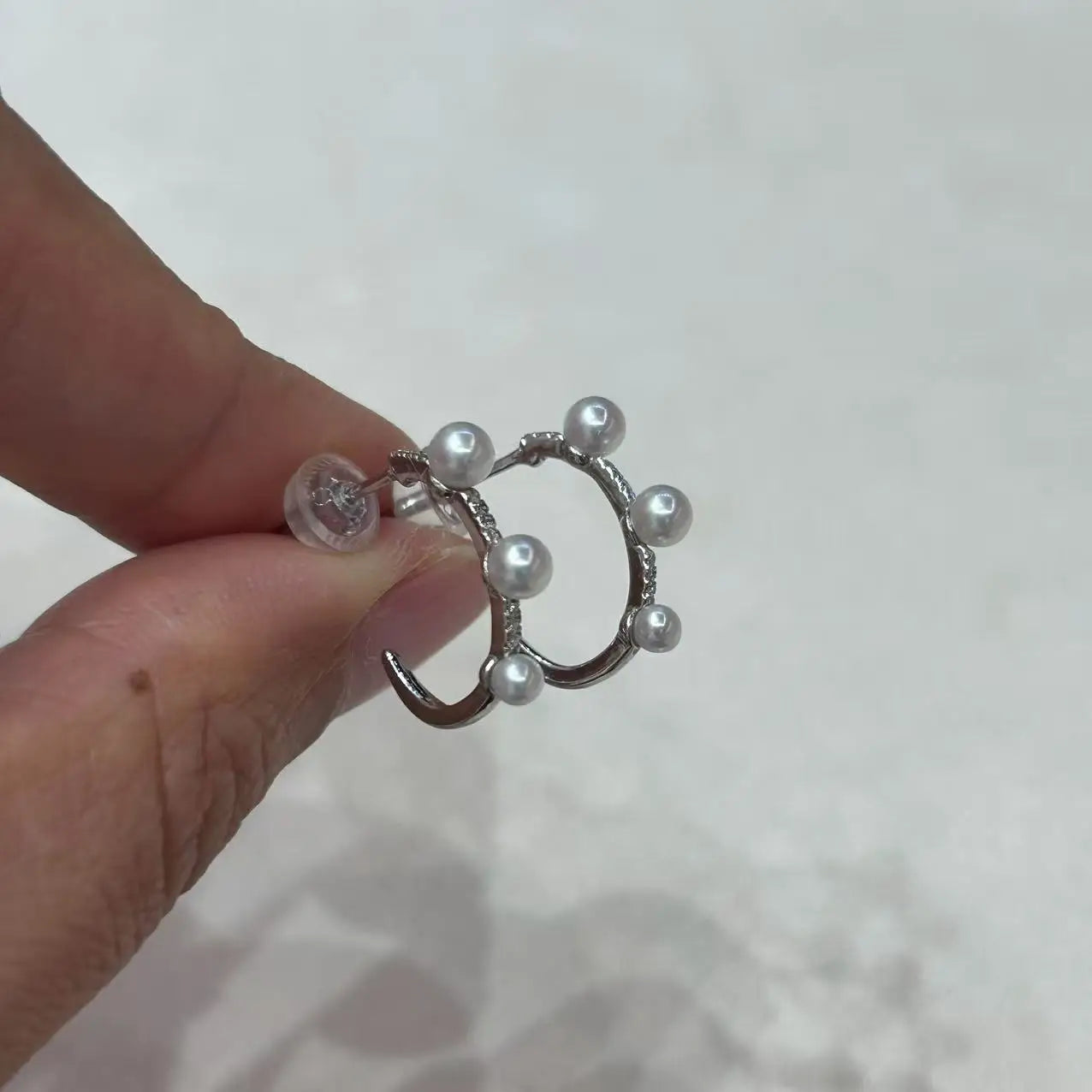 Natural Freshwater Pearl Stud Earrings 925 Silver White 2.5-4mm